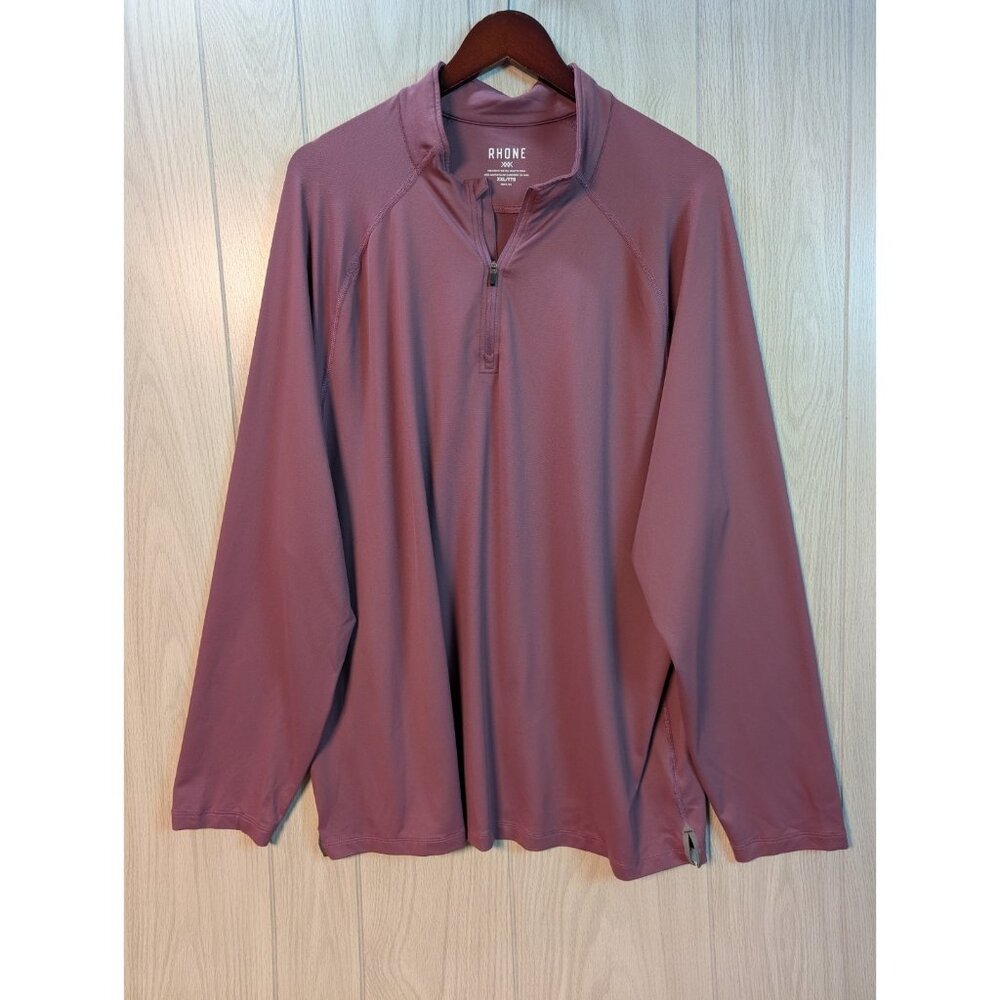 Rhone 1/4 Quarter Zip Mens 2XL Session Performance Pullover Pink Stretch Golf